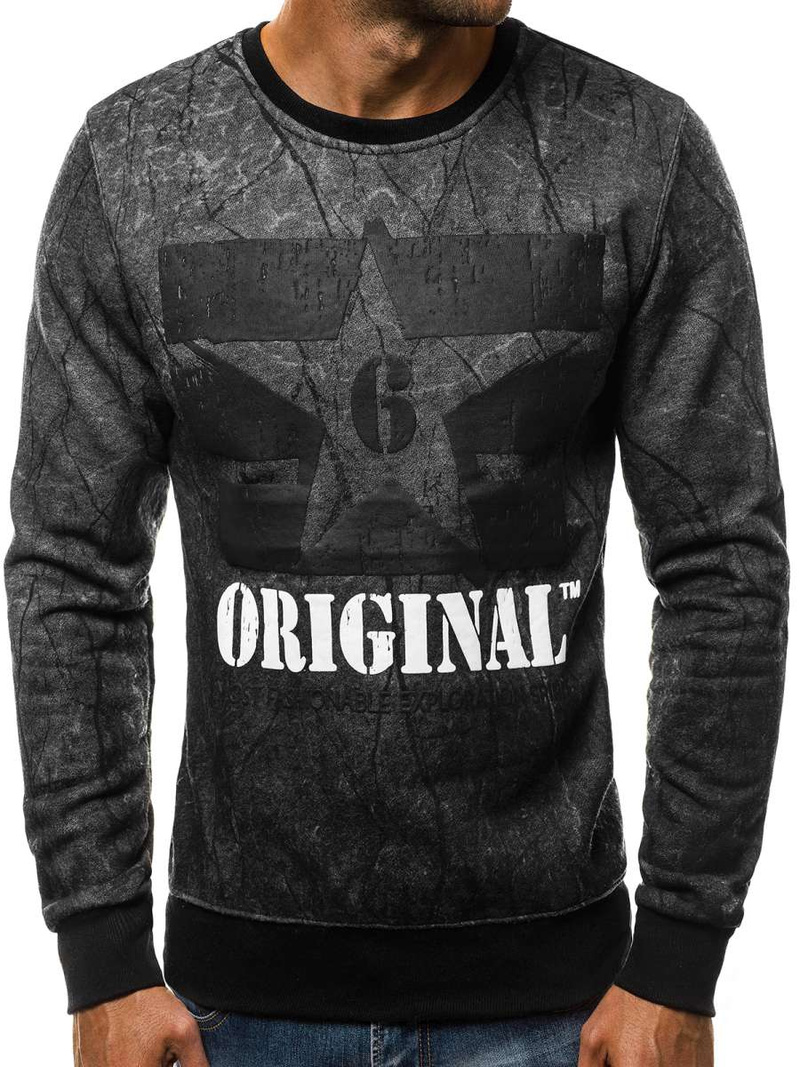 Muška dukserica grafitna OZONEE JS/DD257