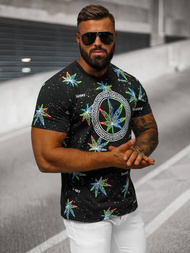  Muška majica crna OZONEE O/T136/3