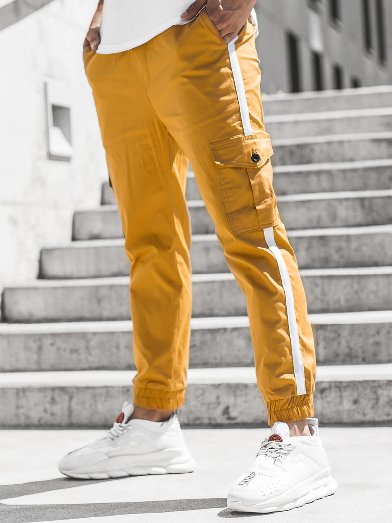 Muške chino jogger hlače Camel OZONEE DJ/5580