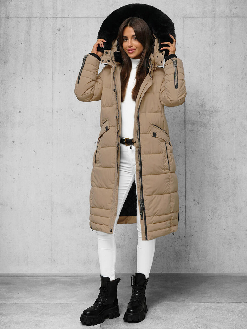 Ženska jakna tamno-bež OZONEE O/W377