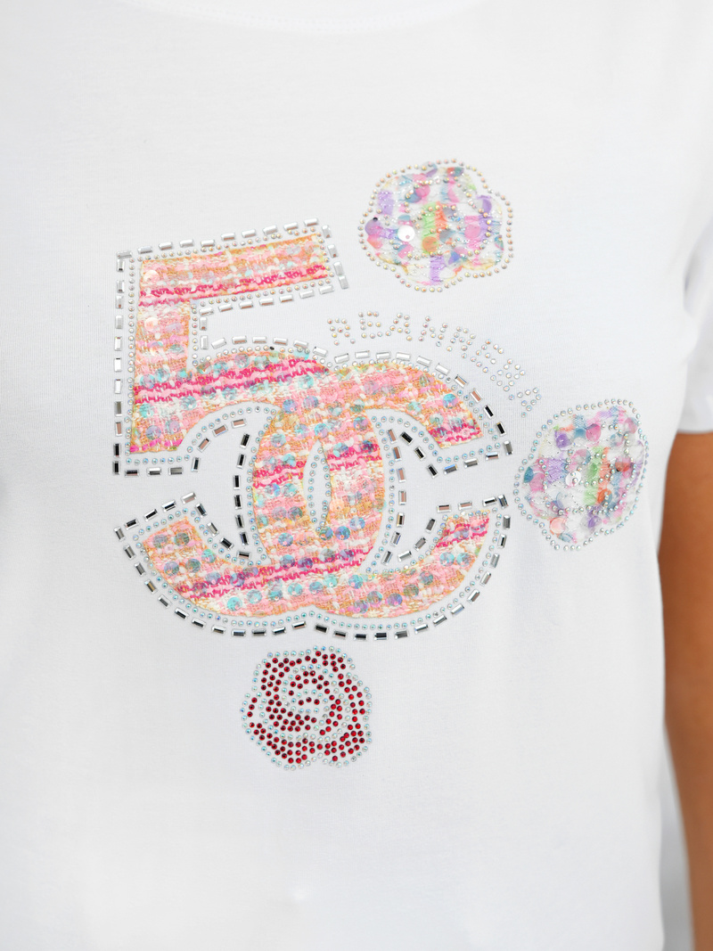 Ženska majica bijele OZONEE JS/95T2552/1