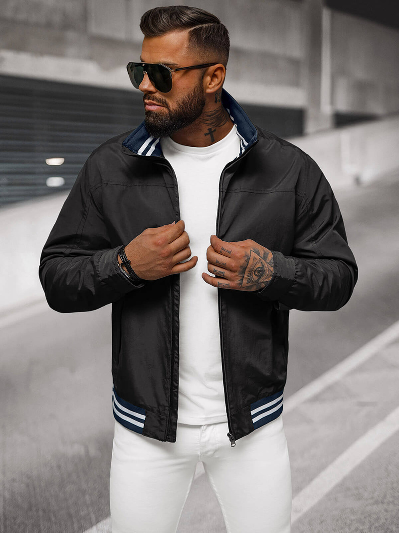 Muška proljetna jakna crna OZONEE JS/5M3101/392Z