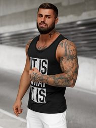 Muška majica bez rukava crna OZONEE JS/8B1710/3Z