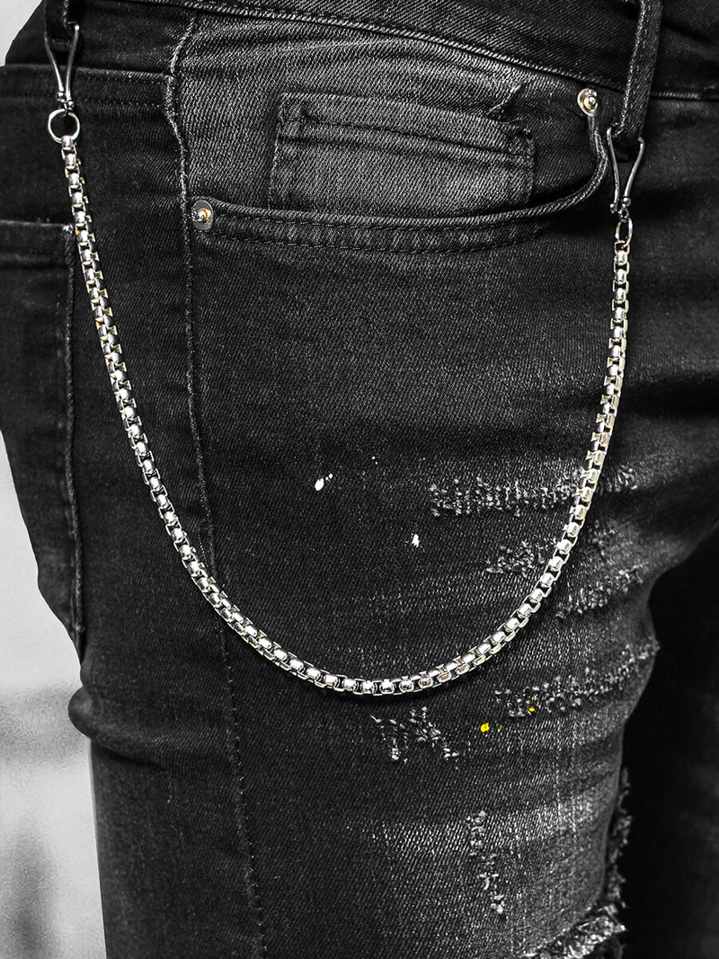 Muške Traperice Crne OZONEE O/MB465