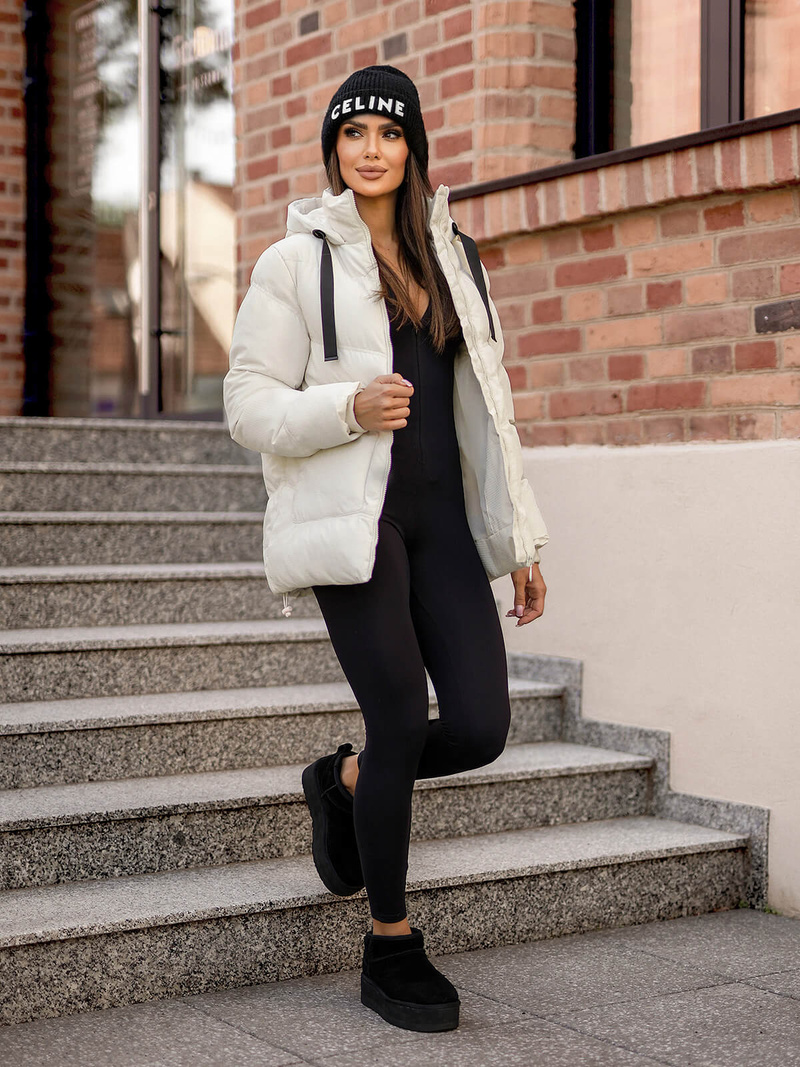 Ženska jakna ecru OZONEE JS/5M3251/281Z