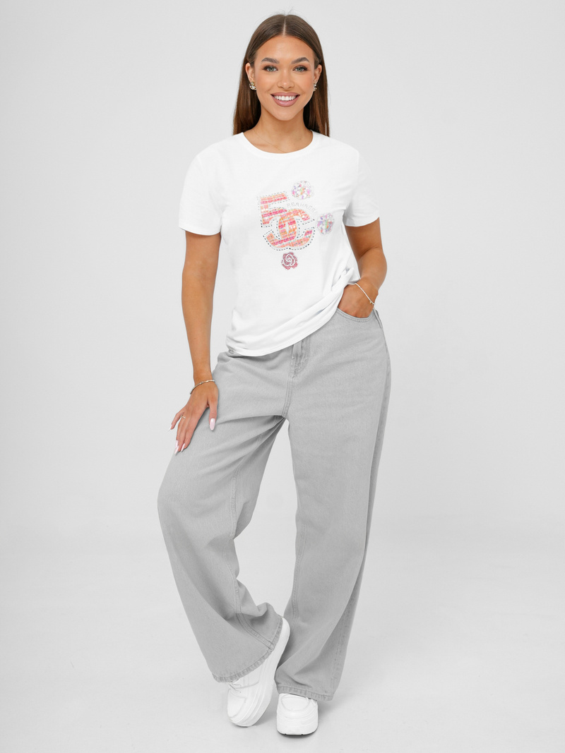 Ženska majica bijele OZONEE JS/95T2552/1