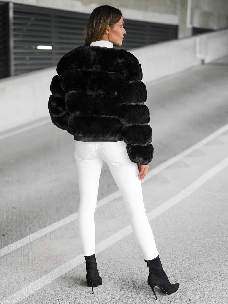 Ženska jakna crna OZONEE JS/11Z8080Z