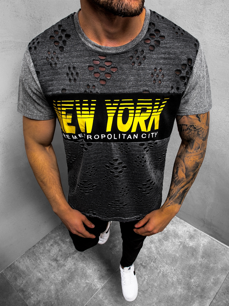 Muška majica grafitna OZONEE JS/KS2082Z