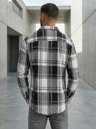 Muška košulja crno-bijela OZONEE NB/MC728N/3Z