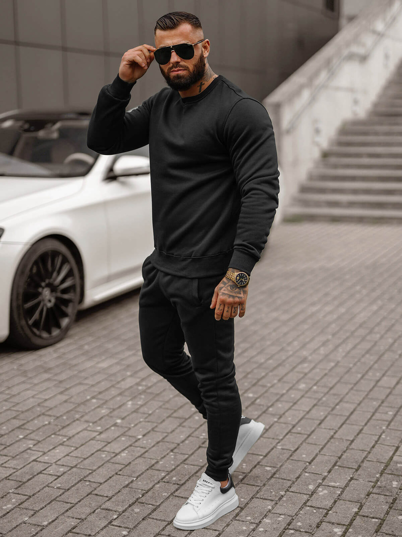 Muška trenirka crna OZONEE JS/68C10380/3Z