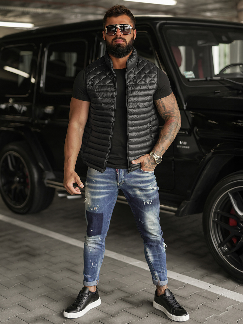 Muški prsluk crni OZONEE JS/16M9333/392BZ