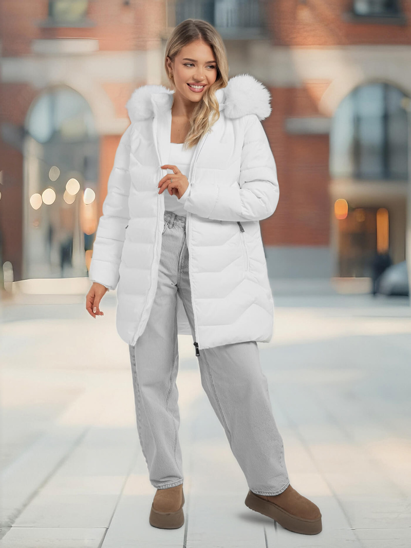 Ženska jakna bijela OZONEE JS/16M9121/281Z