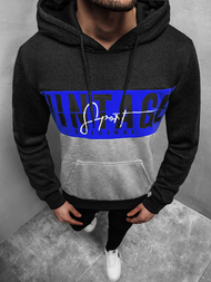 Muška dukserica s kapuljačom crna OZONEE JS/KS1911Z