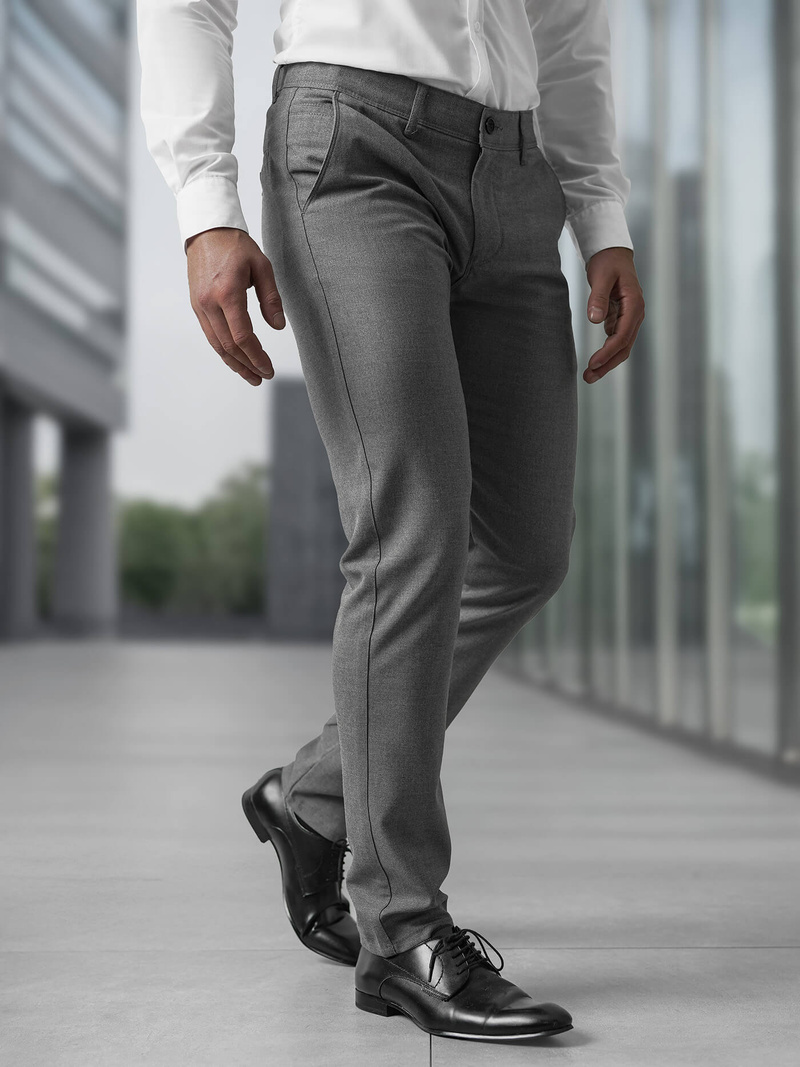 Muške chino hlače tamnosive OZONEE V/6545