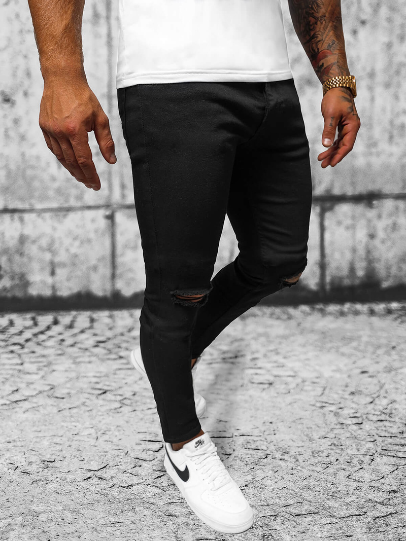 Muške Traperice Crne OZONEE E/5391/02