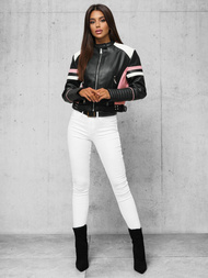 Ženska Kožna Jakna Crna OZONEE JS/11Z8126Z