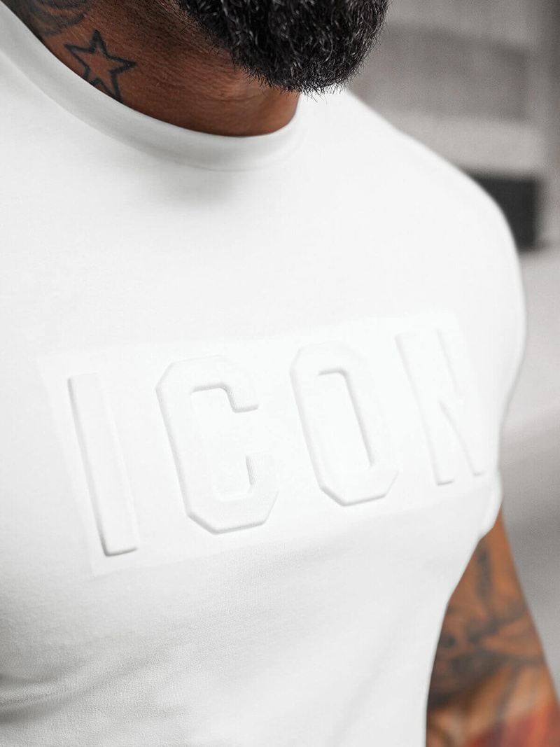 Muška Majica Bijeli OZONEE NB/MT3111