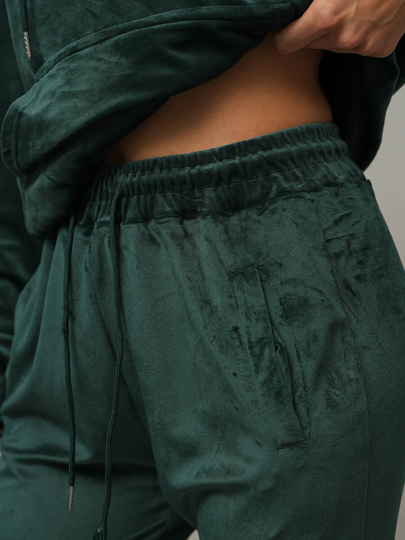 Ženski trenirka od velura tamno-zelena OZONEE O/8C1175/9Z