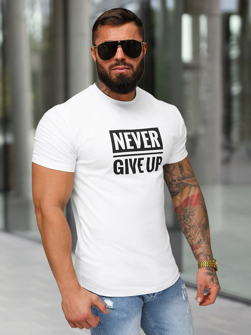 Muška Majica Bijeli OZONEE NB/MT3133