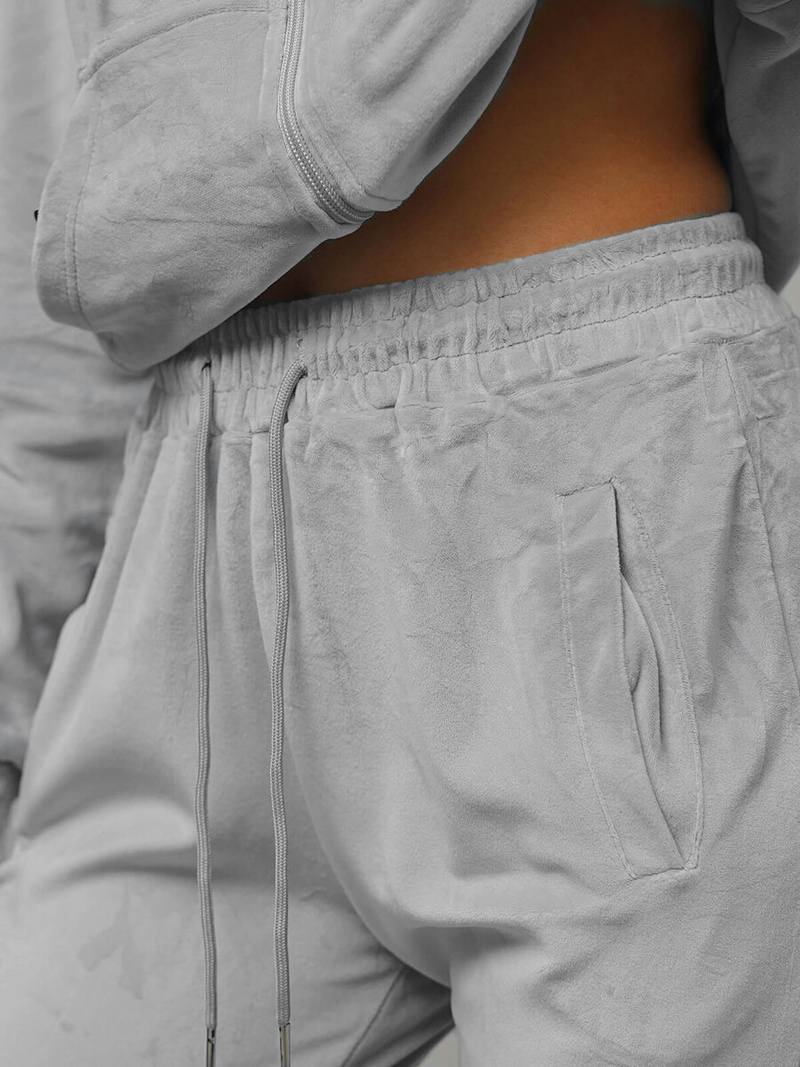 Ženski trenirka od velura sivi OZONEE JS/8C1176/2Z