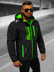 Muška softshell jakna Crno-zelena OZONEE JS/HH026/1A