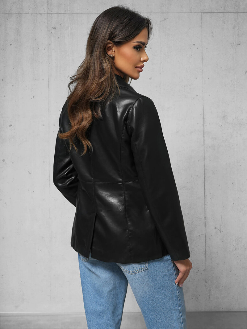 Ženska Kožna Jakna Crna OZONEE JS/11Z8121