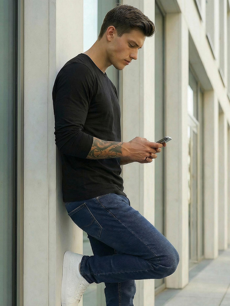 Muške traperice tamnoplave OZONEE DO/4048/2Z