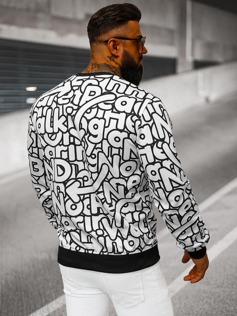 Muška Dukserica Bijela OZONEE JS/8B1137/1