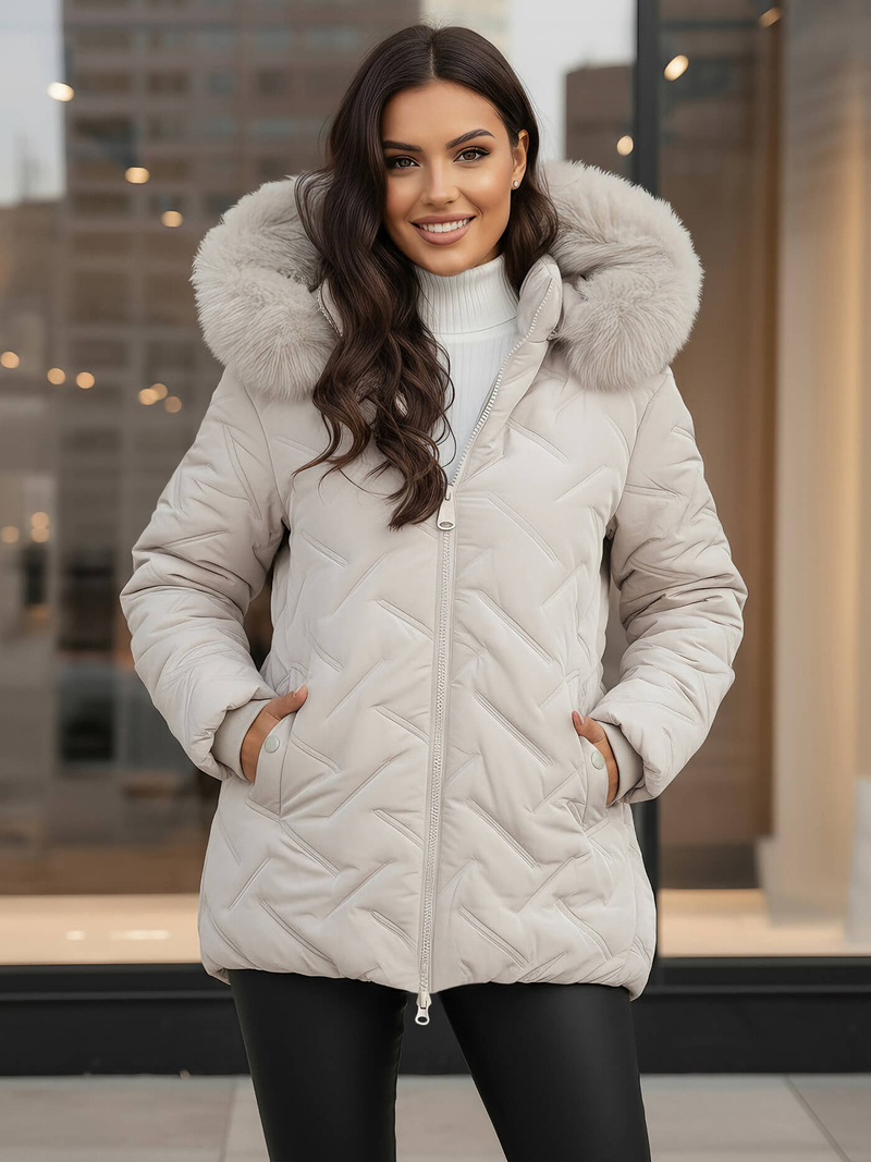 Ženska jakna svijetlosiva OZONEE JS/16M9296/280Z