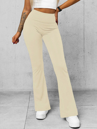 Ženske sportske tajice sa širokim nogama ecru OZONEE O/KTK006-J