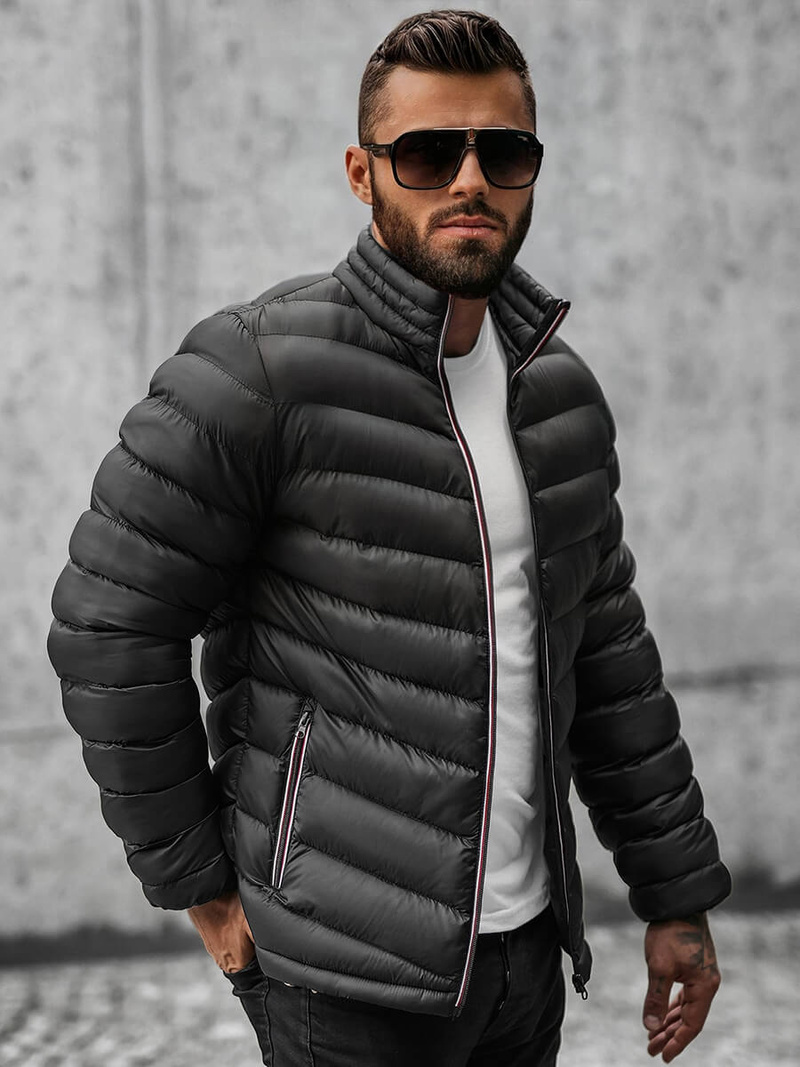 Muška proljetna jakna crna OZONEE JS/SM71