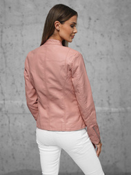 Ženska Kožna Jakna Ružičasta OZONEE JS/11Z8052