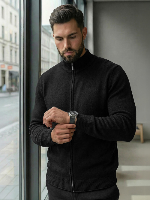 Muški Džemper Crni OZONEE JS/59B3605/3