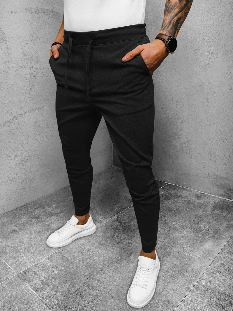 Muške Chino Hlače Crne OZONEE DJ/2302/22