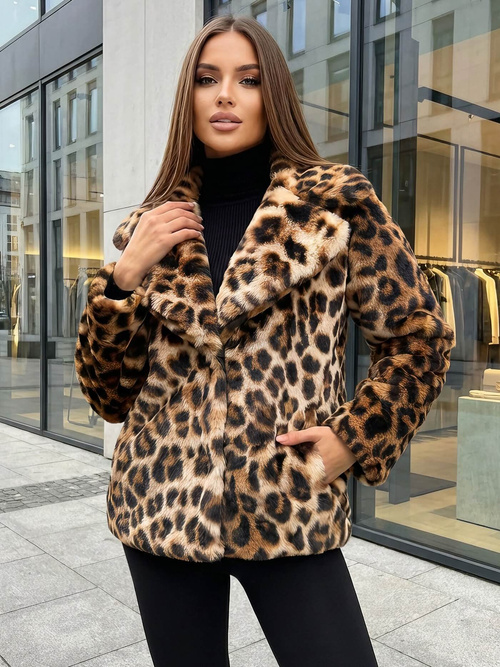 Ženska jakna bež-smeđa OZONEE JS/61M8500/158Z