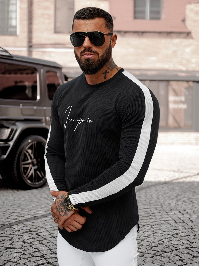 Muška Dukserica Crna OZONEE O/D7197