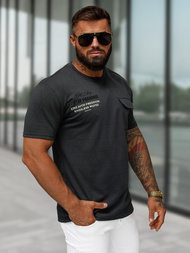 Muška Majica Crna OZONEE O/QQ1530