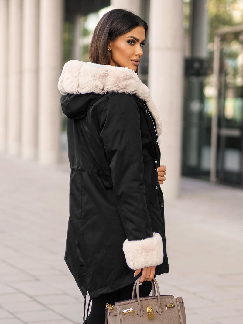 Ženska Zimska Jakna Crna OZONEE JS/M763/392Z