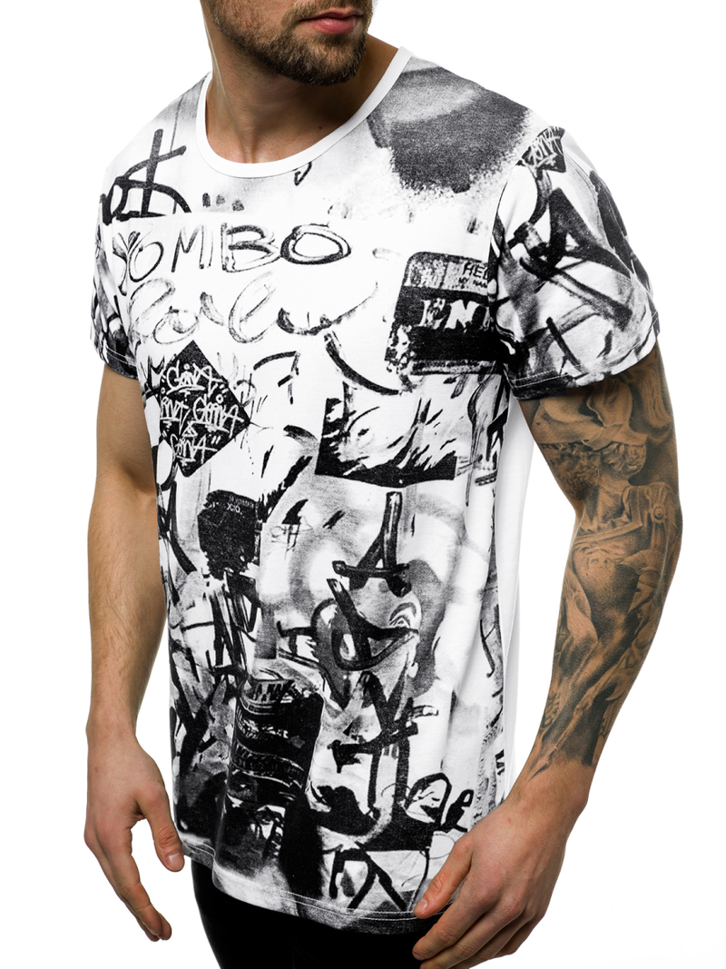 Muška majica Bijela OZONEE JS/KS1987