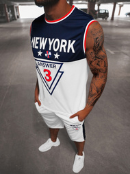 Muški sportski komplet bijeli OZONEE JS/68C10169Z