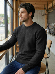 Muški Džemper Crni OZONEE JS/59B3600/3