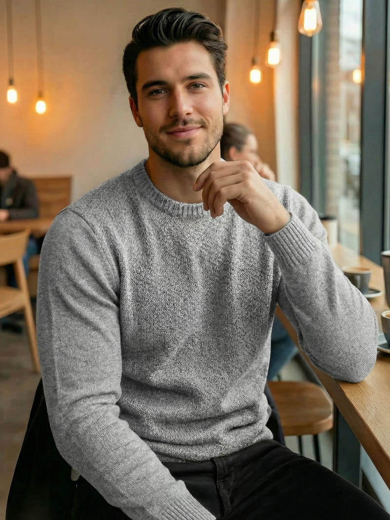 Muški Džemper Sivi OZONEE JS/59B3607/2