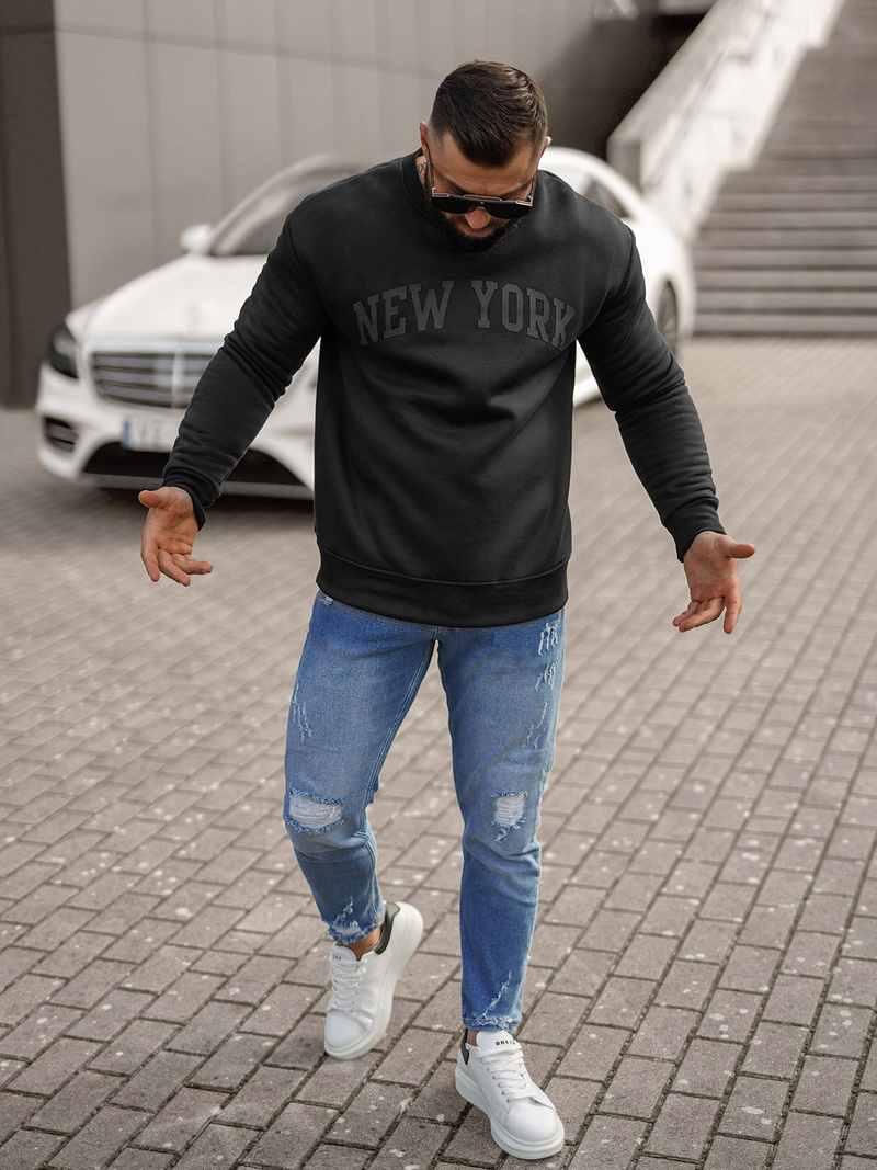 Muška dukserica crna OZONEE JS/8B1362/3