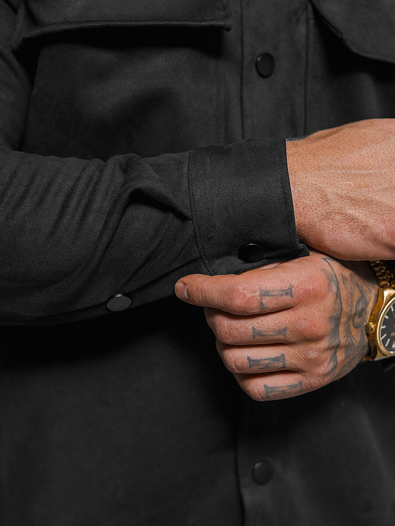 Muška košulja Crna OZONEE O/GOM23039