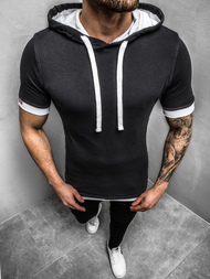 Muška majica s kapuljačom grafitna OZONEE O/1273Z