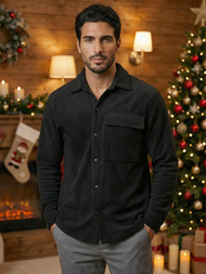 Muška košulja Crna OZONEE O/GOM23040Z