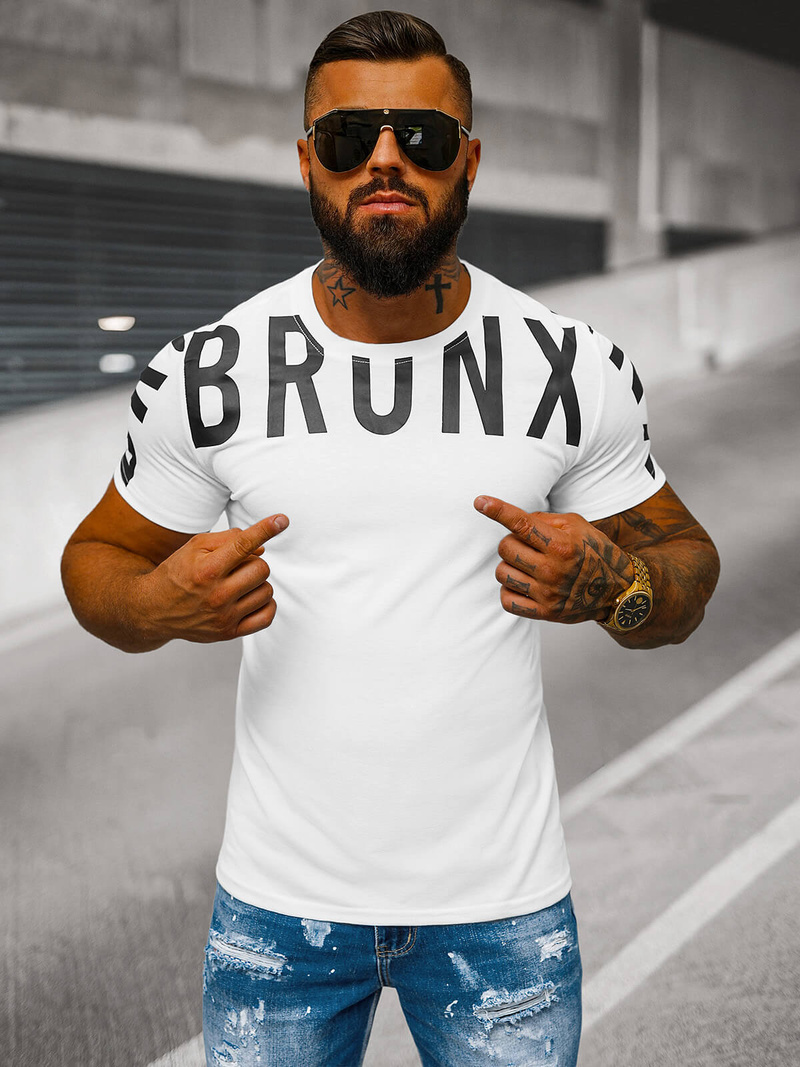 Muška majica bijela OZONEE O/8T1265/1