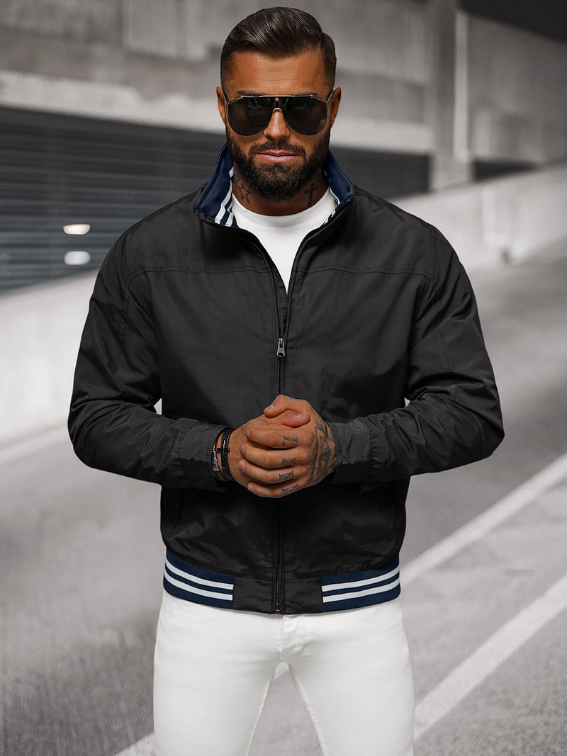 Muška proljetna jakna crna OZONEE JS/5M3101/392Z