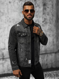 Muška traper jakna crna OZONEE NB/MJ515N