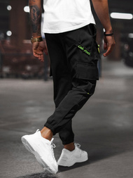 Muške chino jogger hlače crne OZONEE O/CP149Z